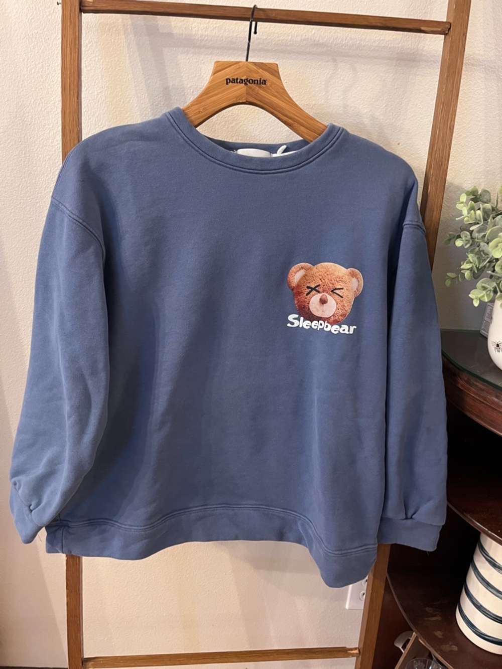 Moschino Blue Teddy Logo Sweatshirt